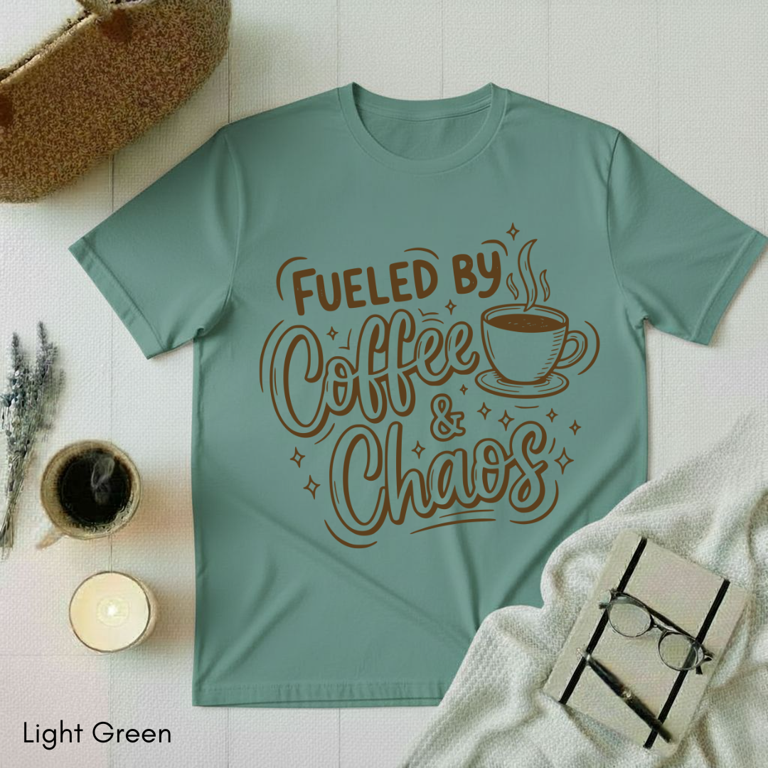 Fueled by Coffee and Chaos T-shirt