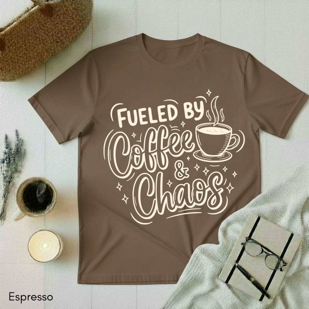 Fueled by Coffee and Chaos T-shirt
