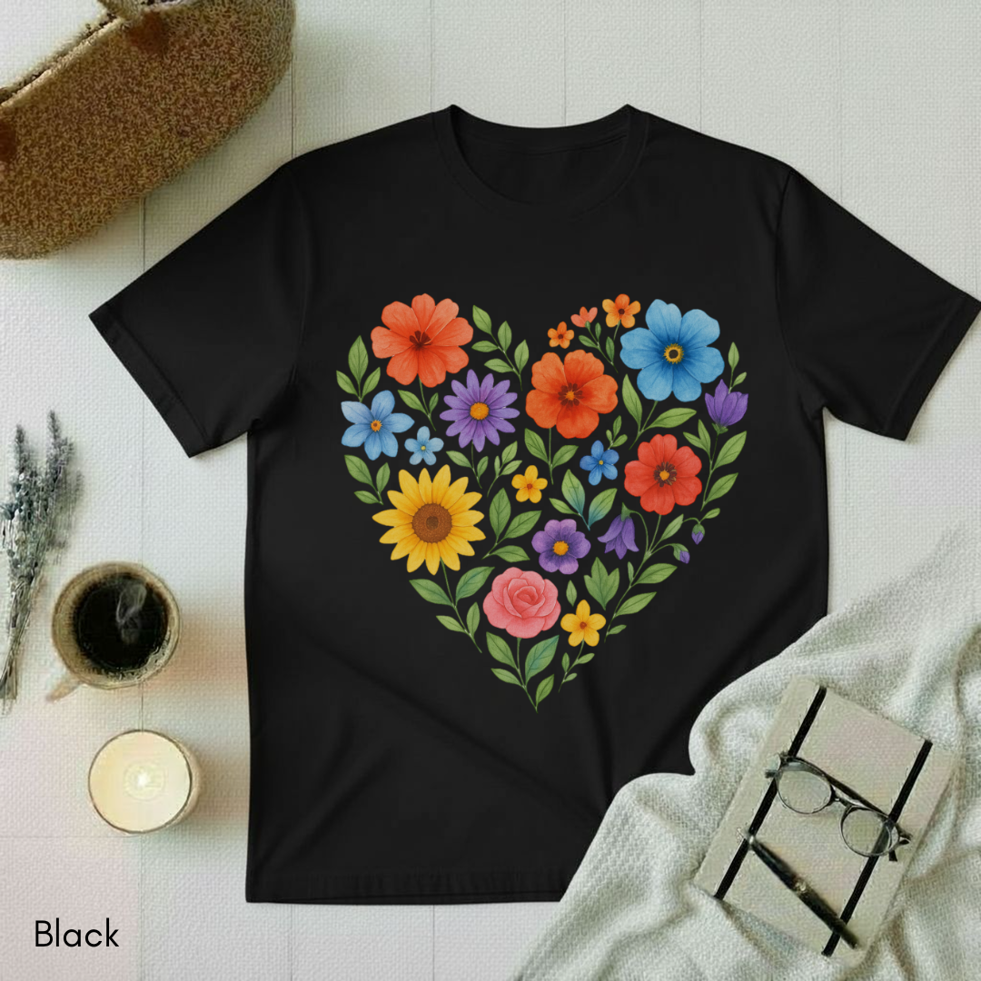 Floral Heart T-shirt