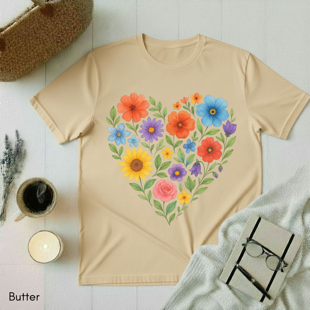 Floral Heart T-shirt