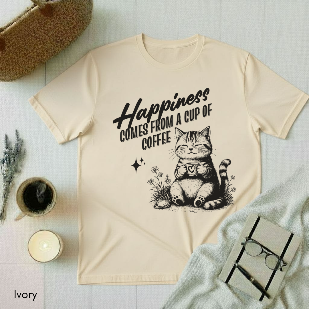 Happiness and Coffee T-shirt
