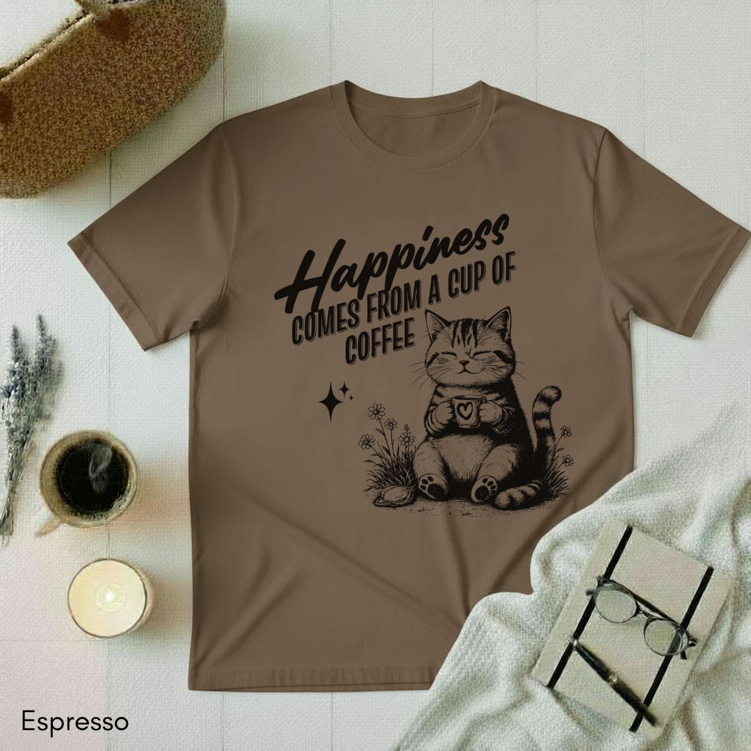 Happiness and Coffee T-shirt