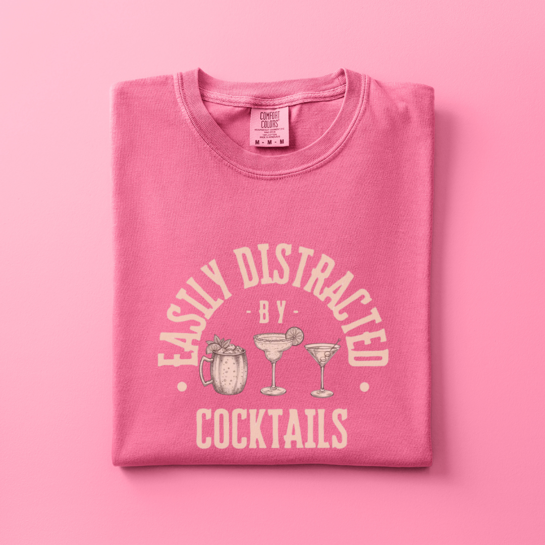 Distracted by Cocktails Tee