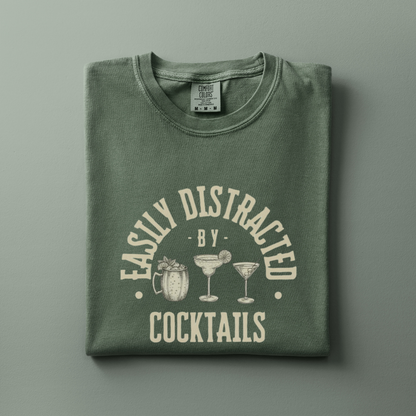 Distracted by Cocktails Tee