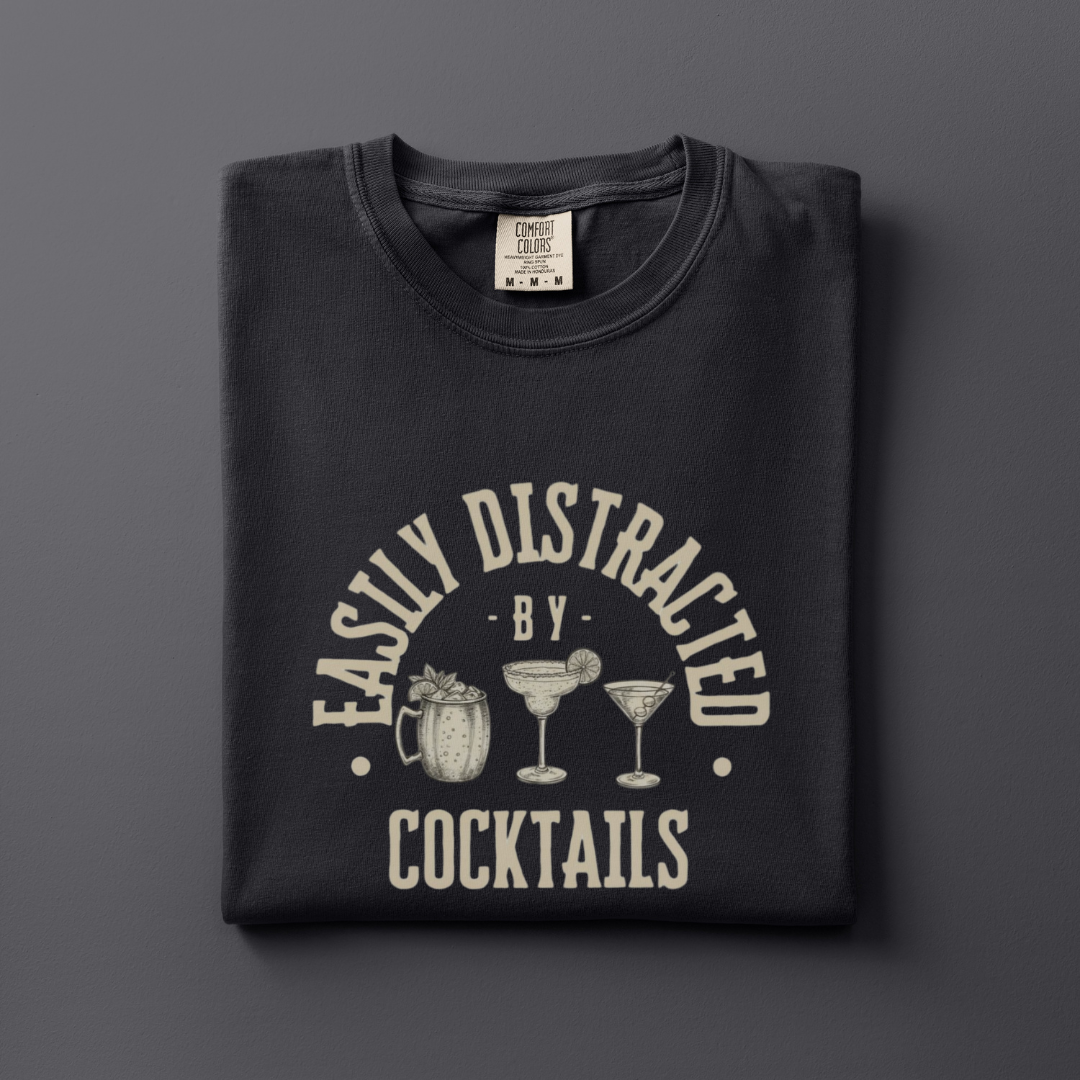 Distracted by Cocktails Tee