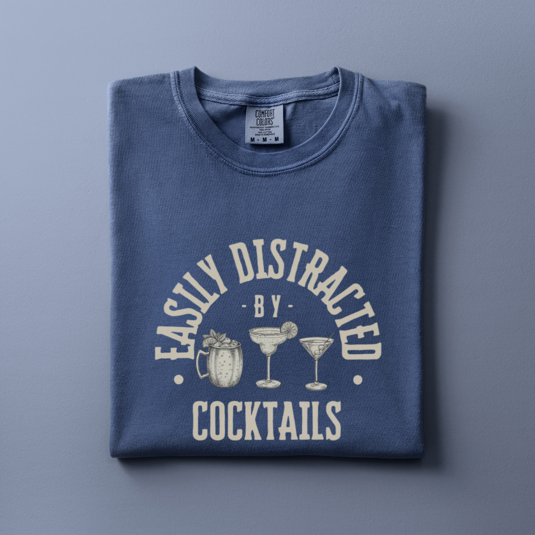 Distracted by Cocktails Tee