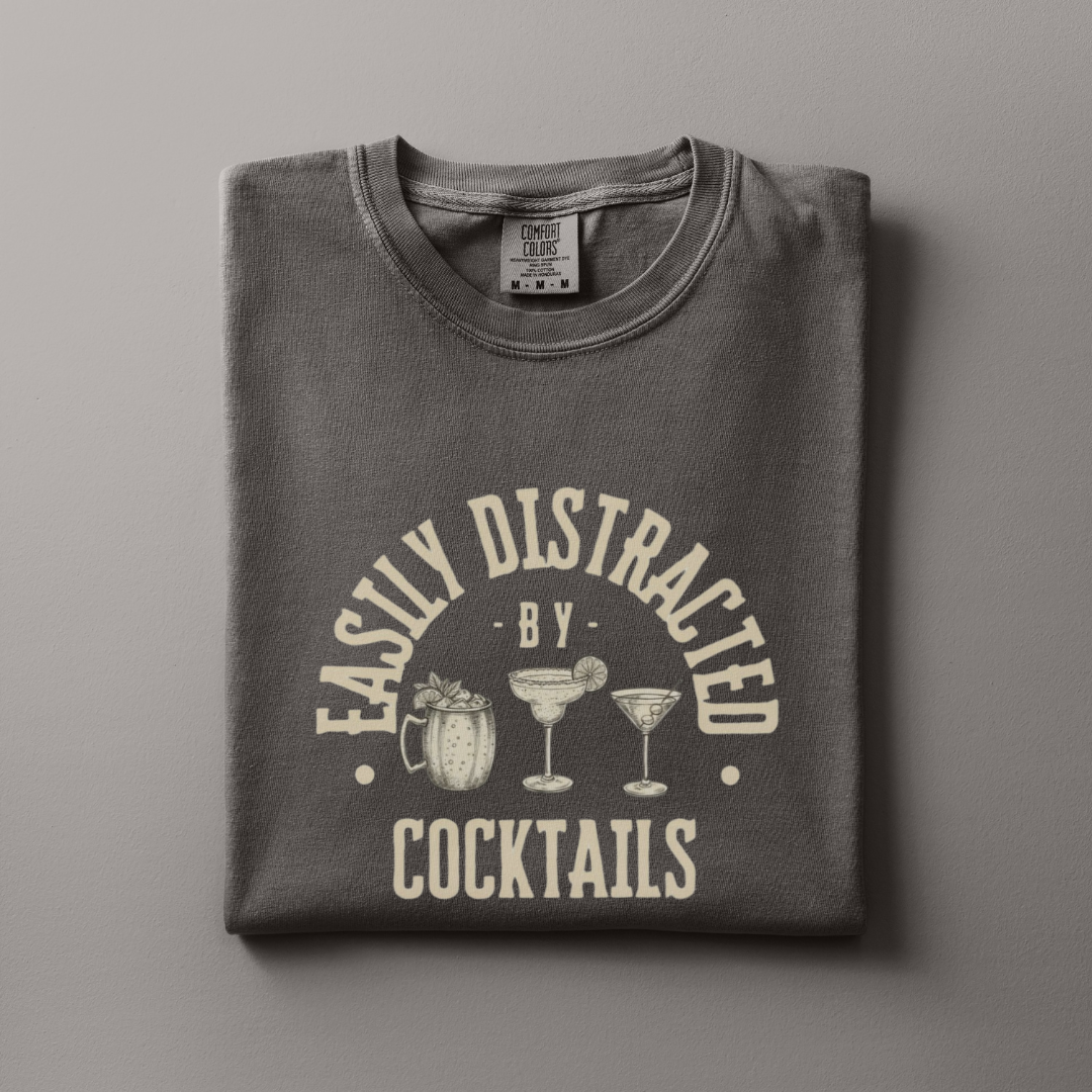 Distracted by Cocktails Tee