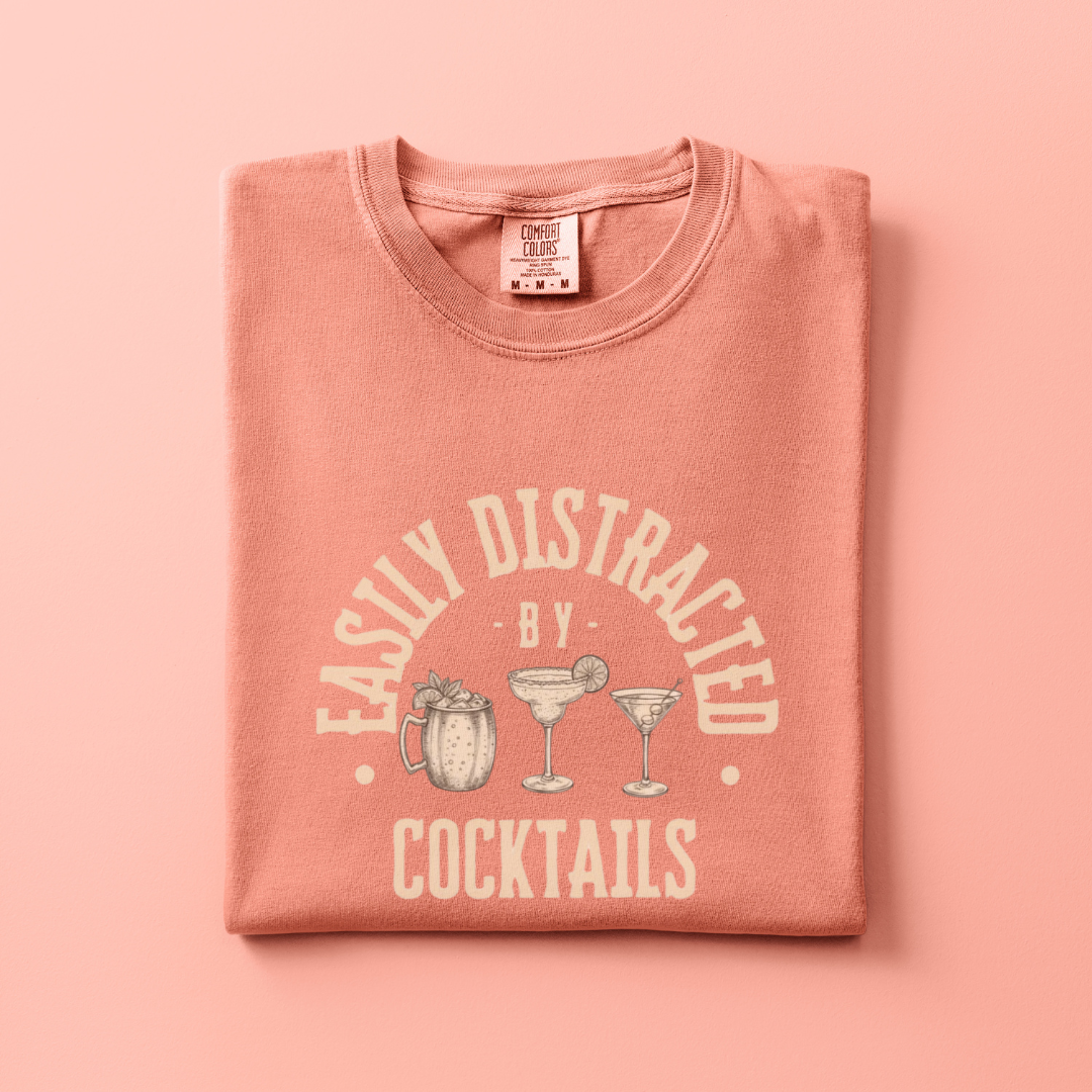 Distracted by Cocktails Tee