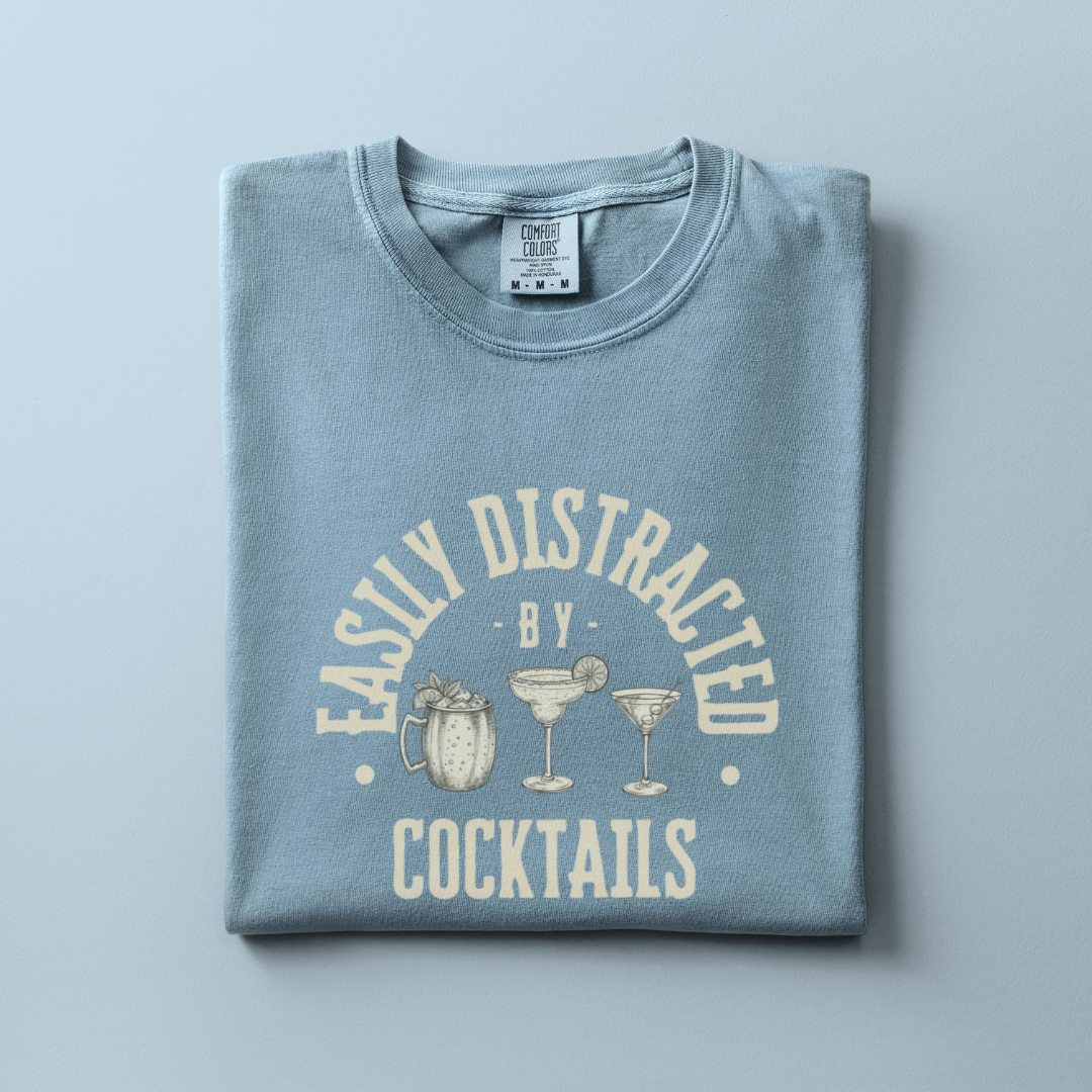 Distracted by Cocktails Tee