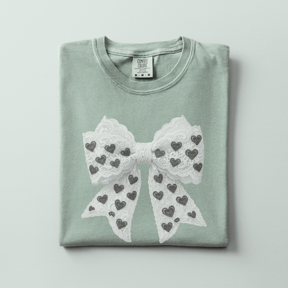 Bow Tee (Faux Lace)