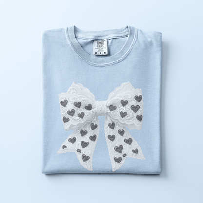 Bow Tee (Faux Lace)