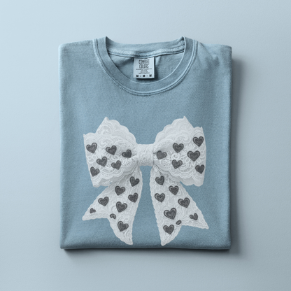 Bow Tee (Faux Lace)