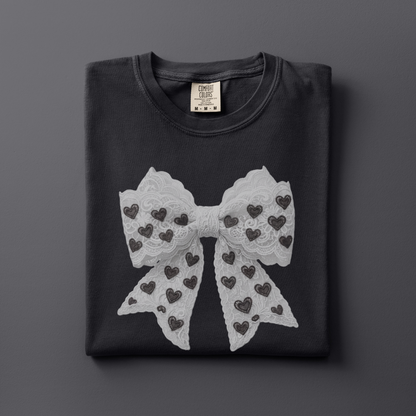 Bow Tee (Faux Lace)