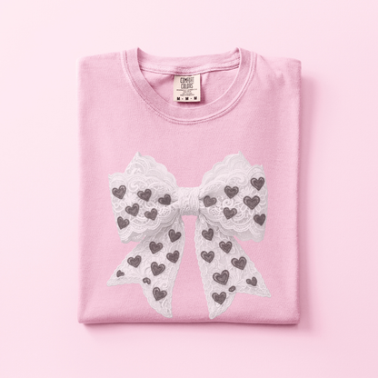 Bow Tee (Faux Lace)
