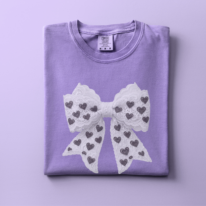 Bow Tee (Faux Lace)