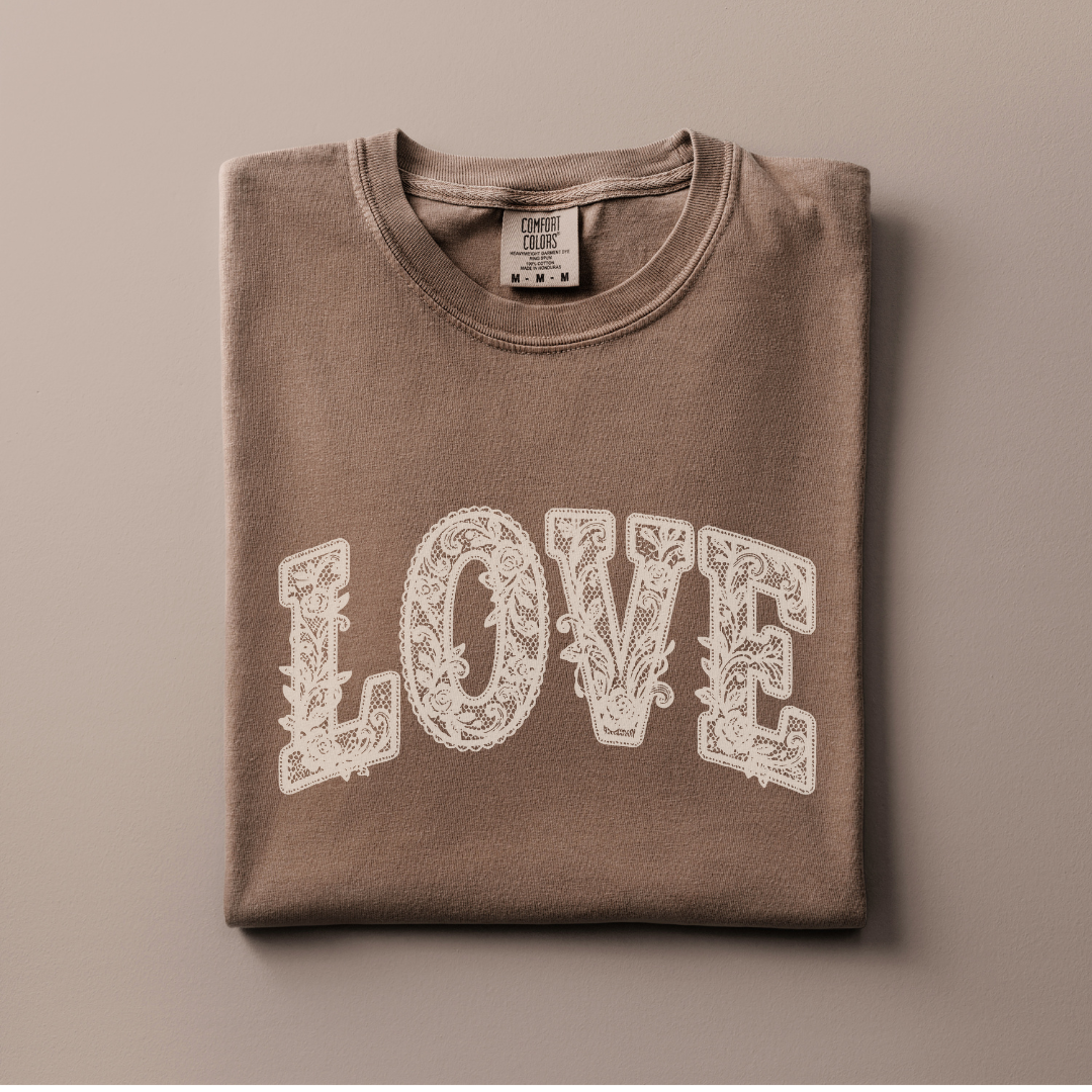 Love Tee (Faux Lace)