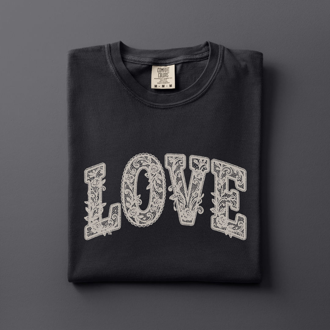 Love Tee (Faux Lace)