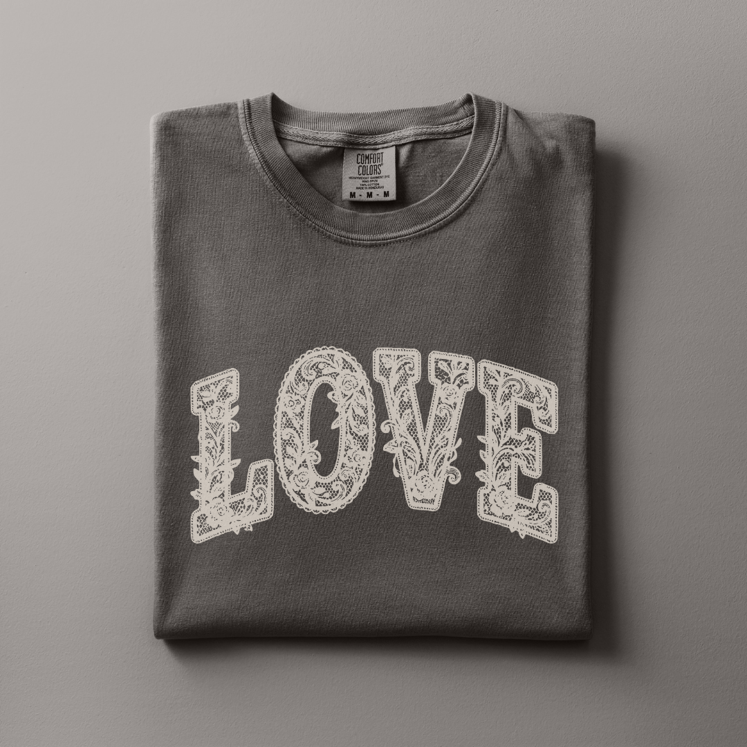 Love Tee (Faux Lace)