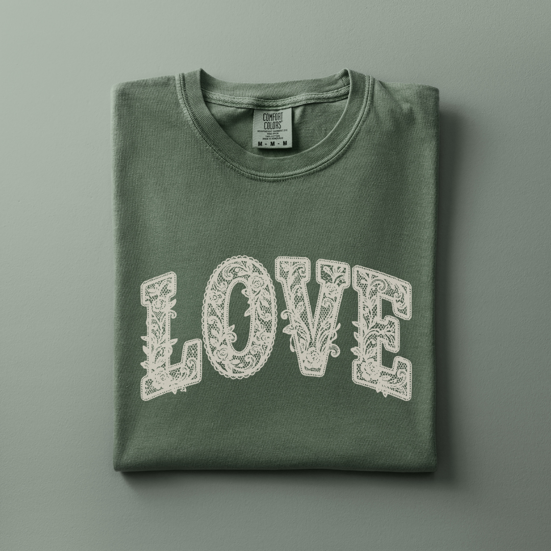 Love Tee (Faux Lace)