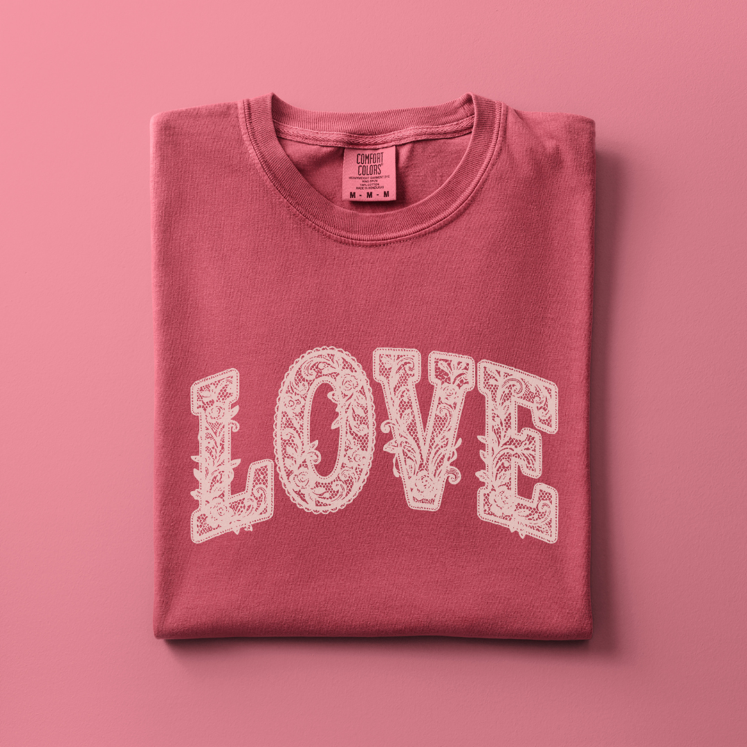 Love Tee (Faux Lace)