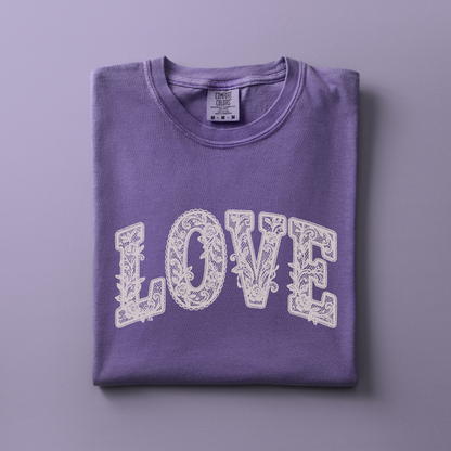 Love Tee (Faux Lace)