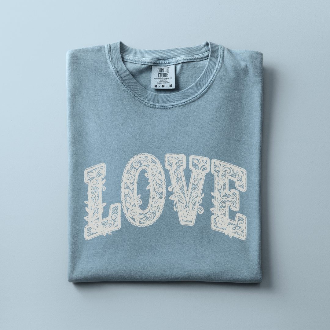 Love Tee (Faux Lace)