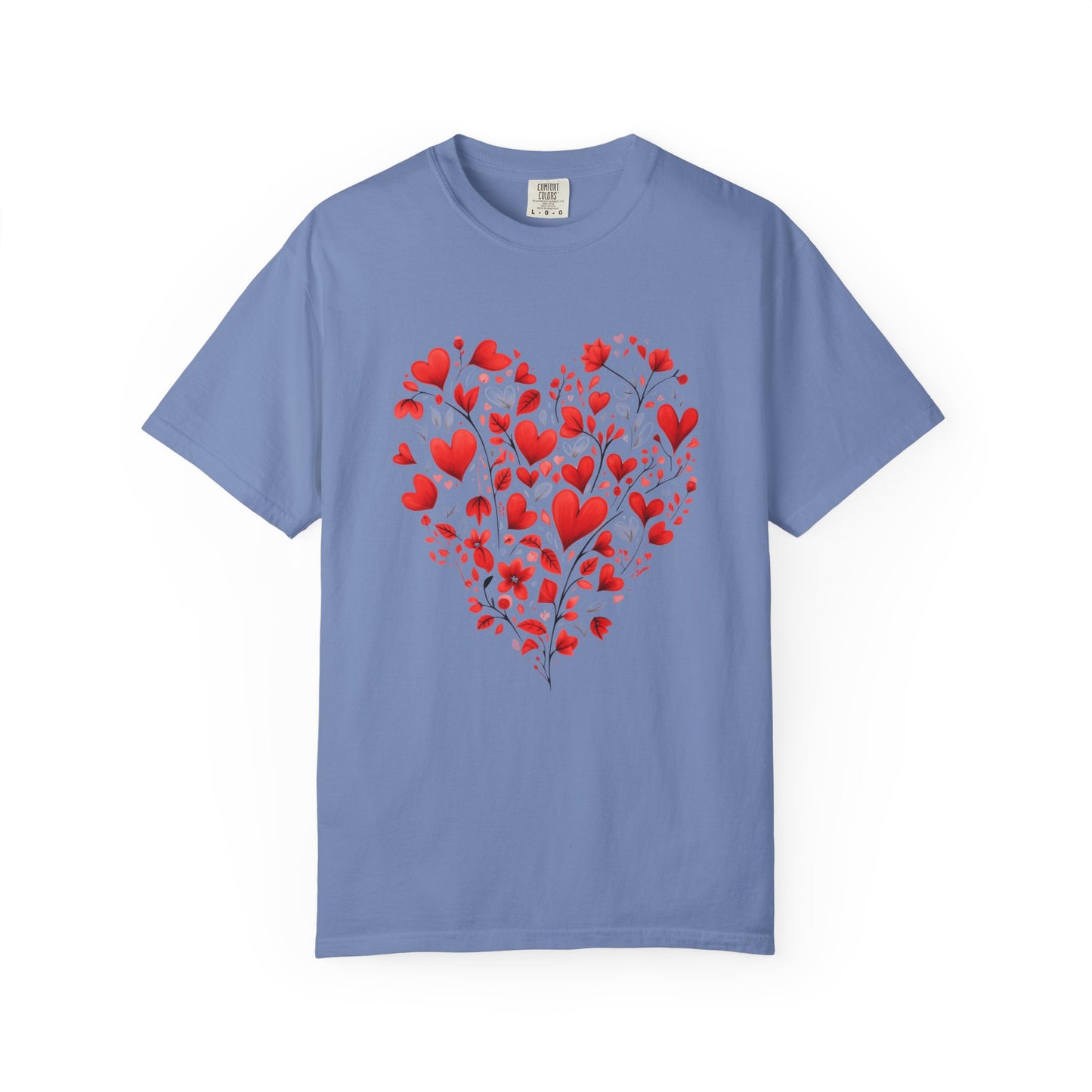 Red Flower Heart T-shirt