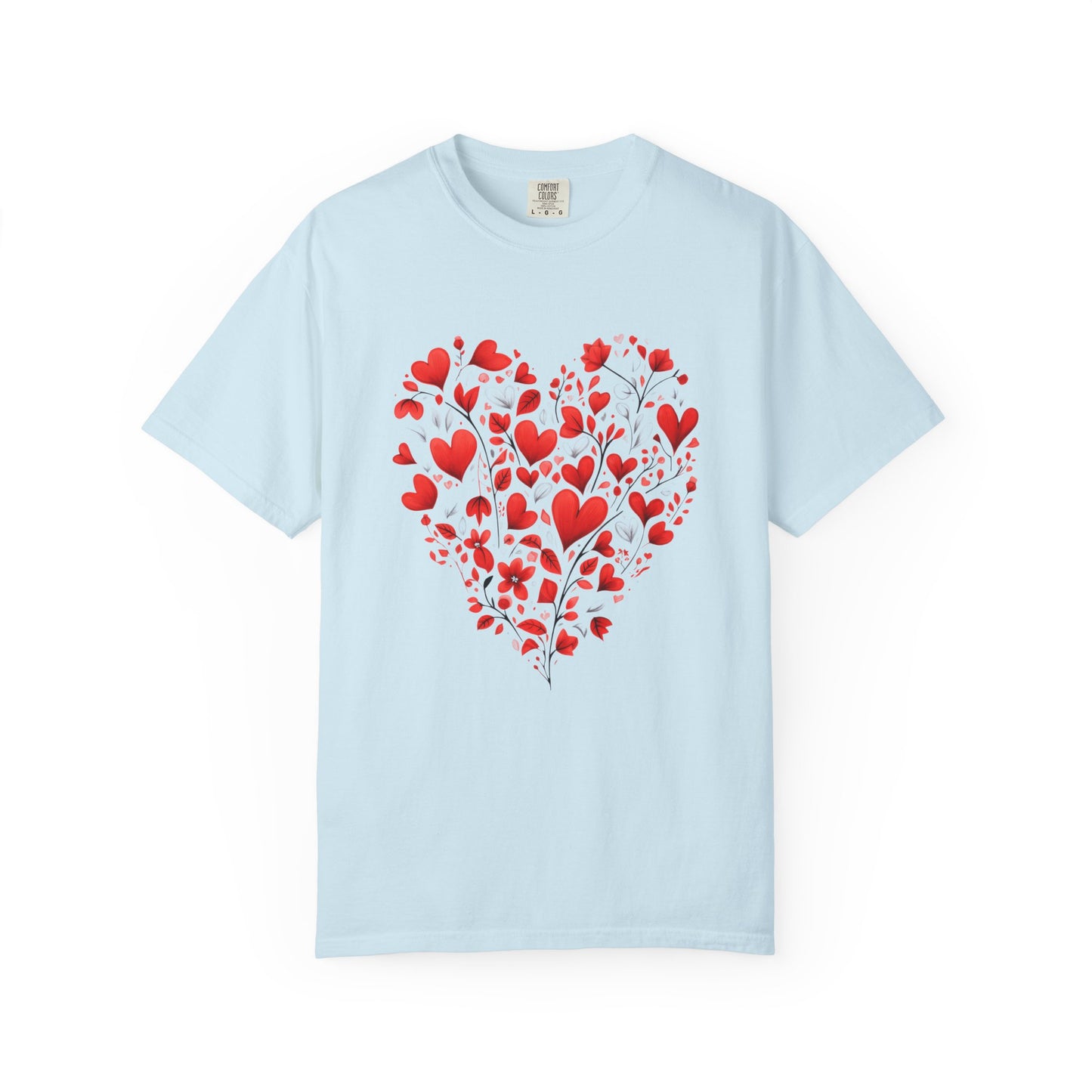 Red Flower Heart T-shirt
