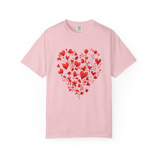 Red Flower Heart T-shirt