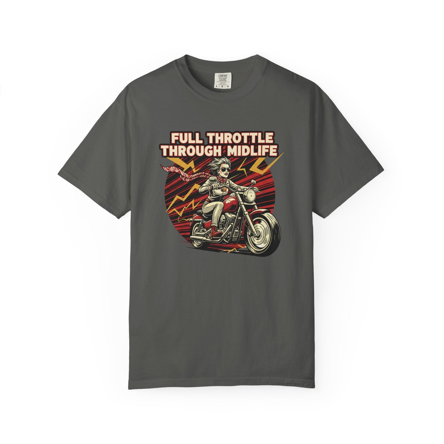 Full Throttle Through Midlife T-shirt