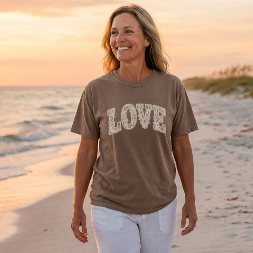 Love Tee (Faux Lace)