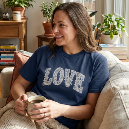 Love Tee (Faux Lace)